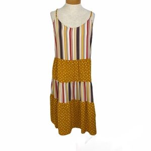Spirit of Grace Large Tiered Bohemian Slip  Sundress Spaghetti Straps